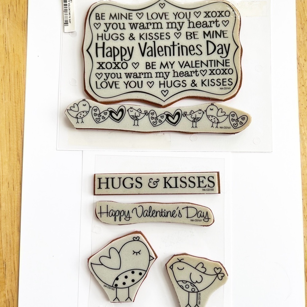 Hero Arts Lot Of 2 Clings Unmounted Rubber Stamp Sets Valentine’s Day
